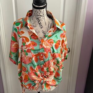 Vibrant Women's Button-Down Shirt